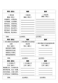 七上语文必背内容早背晚默学案