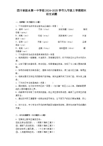 四川省叙永第一中学校2024-2025学年九年级上学期期末语文试题
