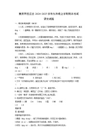 重庆市垫江县2024-2025学年九年级(上)期末考试语文试卷（解析版）