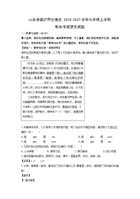 山东省临沂市兰陵县2024-2025学年九年级(上)期末考试语文试卷（解析版）