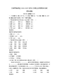 天津市南开区2024-2025学年八年级(上)期末考试语文试卷（解析版）