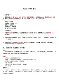 中考语文《孟子三章》笔记+知识巩固（含答案）