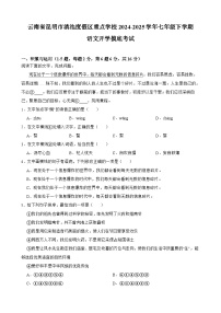 云南省昆明市滇池度假区重点学校2024-2025学年七年级下学期 语文开学摸底考试试卷