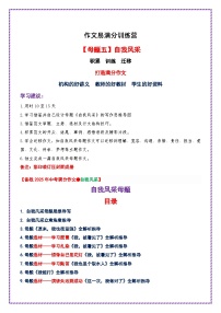 母题六：自我风采-备战2025年中考语文作文常见十大母题写作技巧与策略讲练（全国通用）