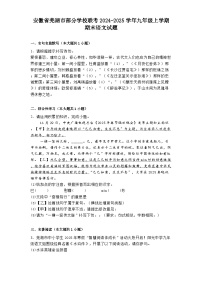 安徽省芜湖市部分学校联考2024-2025学年九年级上学期期末语文试题