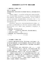 陕西省咸阳市2025年中考一模语文试题