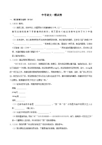 2025年安徽省淮北市中考语文一模试卷含答案