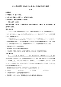 2025年内蒙古自治区中考一模语文试题（原卷版+解析版）