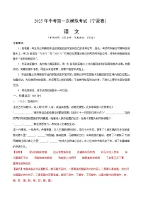 2025年中考第一次模拟考试卷：语文（宁夏卷）（解析版）