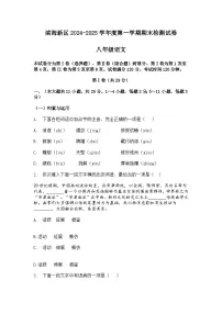 2024-2025学年天津市滨海新区八年级上学期期末语文试题（含答案）
