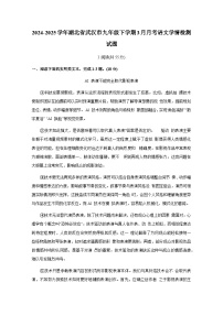 2024-2025学年湖北省武汉市九年级下册3月月考语文学情检测试题（附答案）