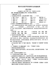 辽宁省锦州市实验学校2024-2025学年九年级下学期开学考试语文试题（PDF版，含答案）