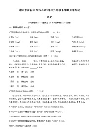 辽宁省鞍山市高新区2024-2025学年九年级下学期开学考试语文试题（含答案）