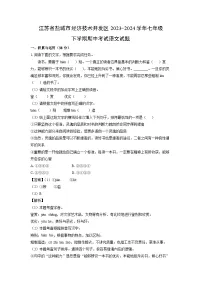 江苏省盐城市经济技术开发区2023-2024学年七年级下学期期中考试语文试卷（解析版）