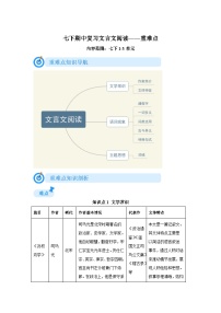 部编版语文七下期中复习文言文阅读——重难点学案