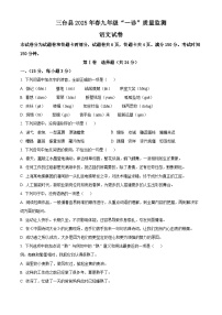2025年四川省绵阳市三台县中考一模语文试题（原卷版+解析版）