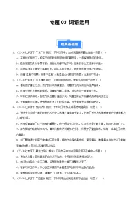 专题03 词语运用-【好题汇编】备战2024-2025学年七年级语文下学期期末真题分类汇编（全国通用，统编版2024）