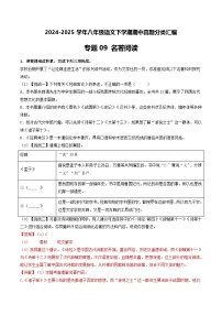 八年级语文下册期中备考真题汇编 专题09 名著阅读（答案与解释）2024-2025学年第二学期 统编版