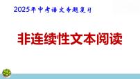 2025年中考语文专题复习：非连续性文本阅读 课件