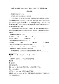 重庆市潼南区2024-2025学年八年级上学期期末考试语文试卷（解析版）