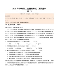 2025年中考第二次模拟考试卷：语文（青岛卷）（考试版）