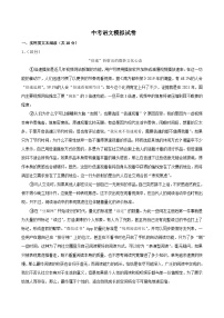 2025年湖北省武汉市中考语文模拟试卷附参考答案