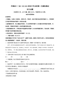 2025年河南省十二县一区中考一模语文试题（原卷版）