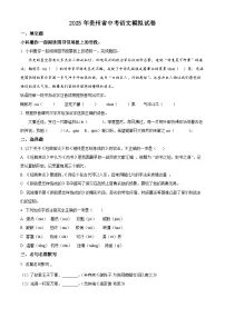 2025年贵州省毕节市金沙县第四中学中考一模语文试题（原卷版+解析版）