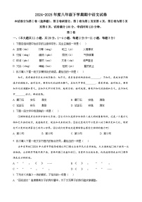 天津市红桥区第二学区部分校2024-2025学年八年级下学期期中语文试题（含答案）