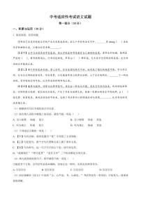 2025年陕西省延安市中考一模语文试题附答案