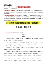 专题10  散文阅读（第01期）-【真题汇编】2024年中考语文真题分类汇编（全国通用）