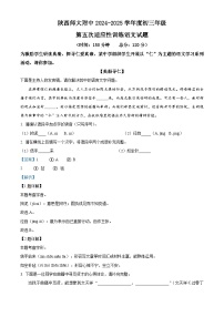 2025年陕西省西安市陕西师范大学附属中学中考五模语文试题（解析版）
