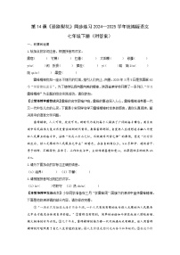 语文七年级下册（2024）驿路梨花复习练习题
