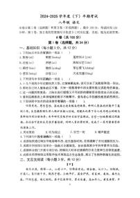四川省成都市七中育才学校2024-2025学年八年级下学期期中考试语文试题