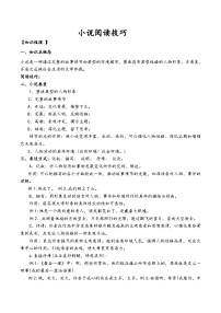初中语文小说阅读技巧及练习（有答案）