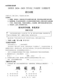 2025年广东省深圳市龙华高级中学教育集团中考二模语文试题（图片版，含答案 ）