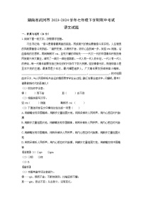 湖南省武冈市2023-2024学年七年级下学期期中考试语文试卷（解析版）