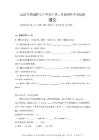 2025年广东省清远市清新区中考二模语文试题（中考模拟）