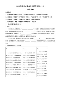 2025年安徽省名校大联考中考二模语文试题
