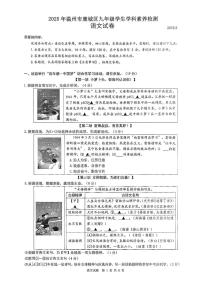 2025年浙江省温州市鹿城区中考二模语文试题（中考模拟）