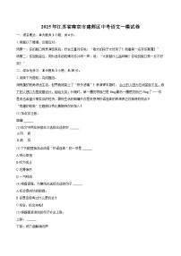 2025年江苏省南京市建邺区中考语文一模试卷(含详细答案解析)