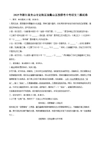 2025年浙江省舟山市定海区金衢山五校联考中考语文二模试卷(含详细答案解析)