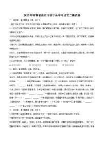 2025年河南省洛阳市洛宁县中考语文二模试卷(含详细答案解析)