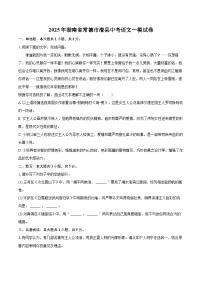 2025年湖南省常德市澧县中考语文一模试卷(含详细答案解析)