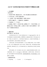 2025年广东省茂名市高州市部分学校联考中考模拟语文试题（含答案）