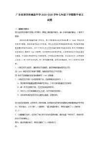 广东省深圳市高级中学2024-2025学年七年级下学期期中语文试题（含答案）