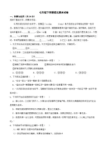 甘肃省武威市2025年七年级下学期语文期末试卷及答案