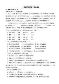 湖南省邵阳市武冈市2025年七年级下学期语文期末试卷及答案