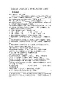 人教部编版（2024）七年级下册（2024）青春之光优秀同步训练题