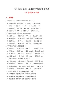 七年级语文下册期末考点专练 01基础知识积累（原卷+解析）2024-2025学年七年级语文（统编版）